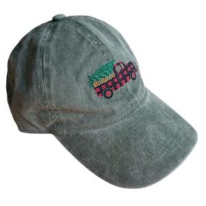 David and Young Evergreen Embroidered Baseball Cap Red Plaid Truck & Tree OS